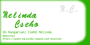 melinda cseho business card